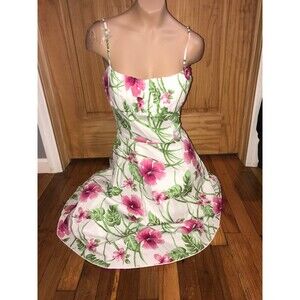 Hawaiian floral print dress